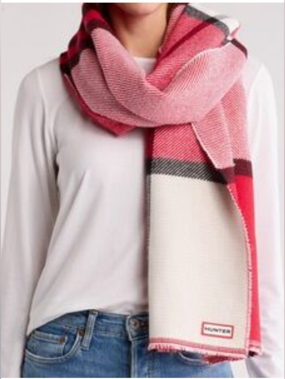 Hunter Heavyweight Red Plaid Blanket Scarf
